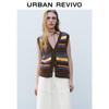 UR 2025 Spring Women's Retro Colorblock Knit Vest