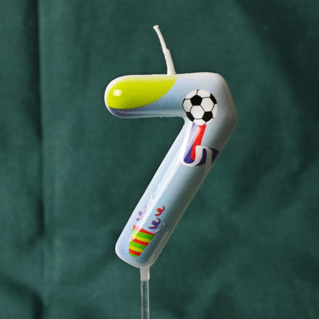 Football Themed Numbers 0-9 Candles Birthday Candles Cake Decorations