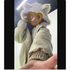 Women Winter Thicken Cotton Jacket Cat Ear Faux Fur Hoodie Cute Print Warm Parka Coat
