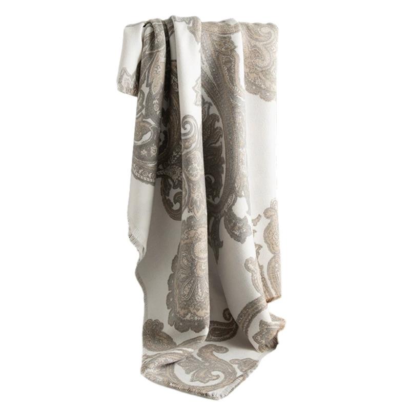 Women Winter Warm Cashew Printed Versatile Scarf For  Vintage Faux Cashmere Scarves And Shawls For Ladies