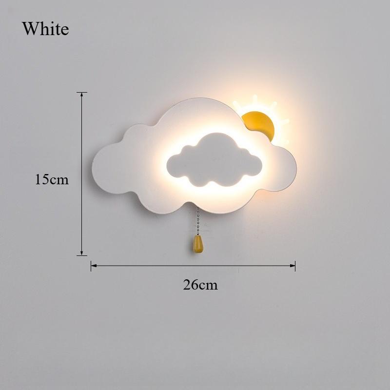 Aplică Dormitor Copii Soare Nor Noapte LED Modern Minimalist Cameră Bebeluș Băiat Fetă Decor Noptiera