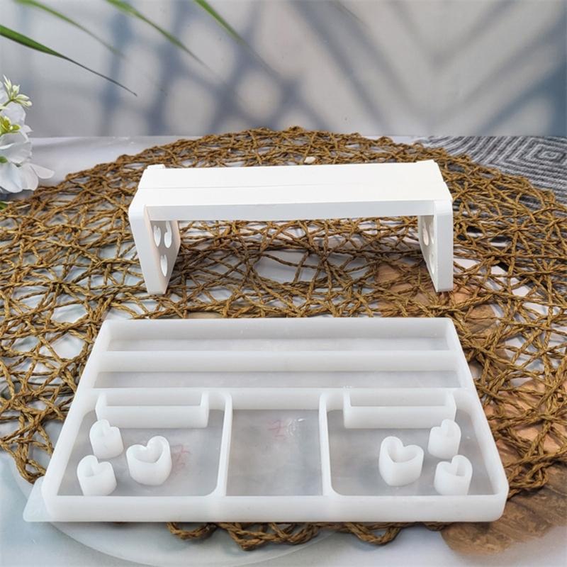 Bench Shaped Candle Holder Molds Bench Candlesticks Molds for Making Candle Holder Gypsum Decorations Christmas Gift