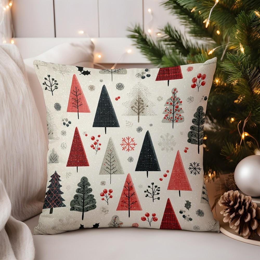 

Home Decor Enchanting Forest Pine Tree Pillow Cover Pattern Cushion Cover Suitable for Sofa Bedroom Car Pillow Cover 16x16Inch