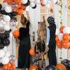 Halloween Balloons Garland White Black Orange Confetti Balloon Arch Kit Birthday Party Baby Shower Home Party Decoration Globos