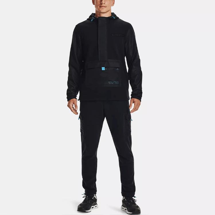 Under Armour CGI Utility 1/2 Zip Hooded Jacket Men Black 1366199-001