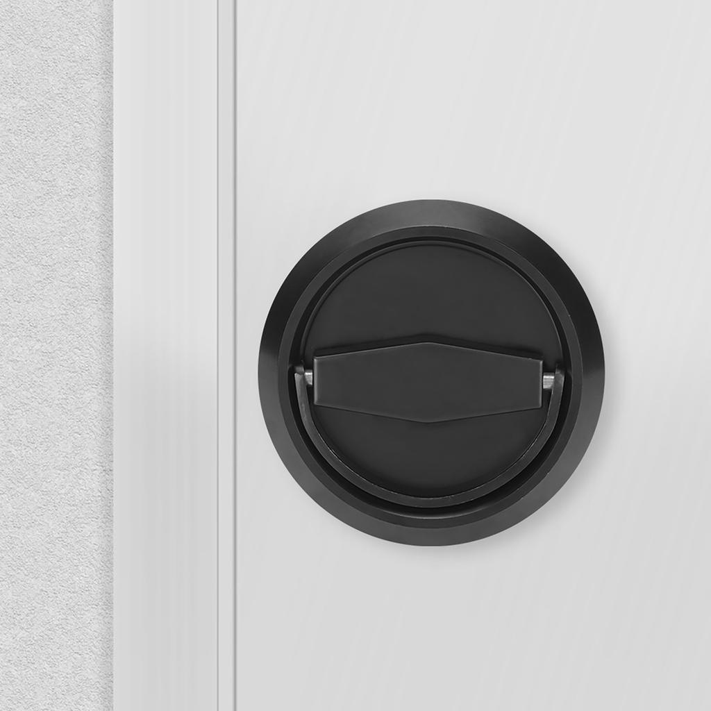 Serratura per porta in acciaio inossidabile con anello di trazione per maniglia per porta dell'armadio cassetto armadio nero