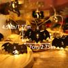LED Halloween Light String Ghost Festival Decoration Iron Art Bat Ghost Battery Light Bar Party Decor