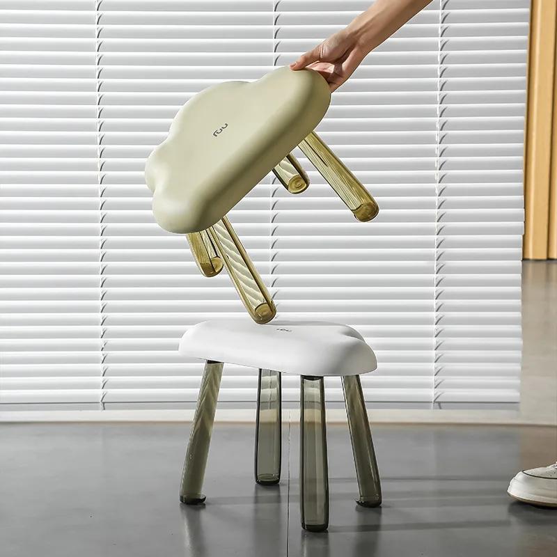 Bathroom Cloud Stool Plastic Transparent Toilet Non-slip Household Low Chair Step Foot Pad Step Bath Small Board
