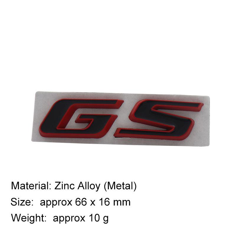 3D GS Logo Sticker Tail Bumper Badge Auto Rear Trunk Emblem Accessories