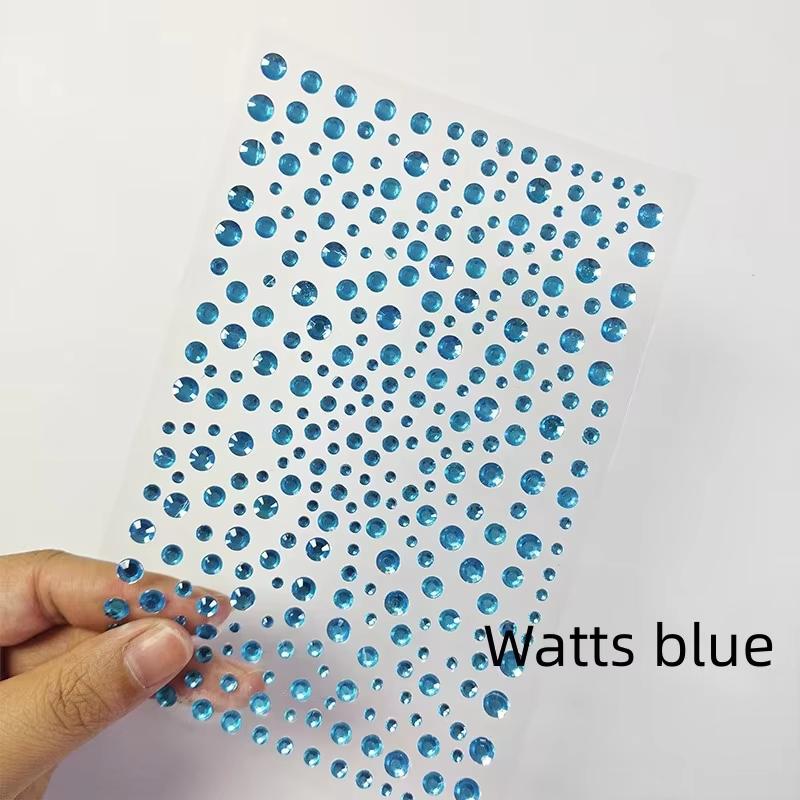 Hot Sale Round Multi-color Rhinestone Stickers Eye Face Temporary Diamond Stickers for Party Stage Makeup Decoration