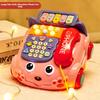 Children's telephone toys 0-3 years old baby, whack-a-mole, story simulation, piano music tow rope phone