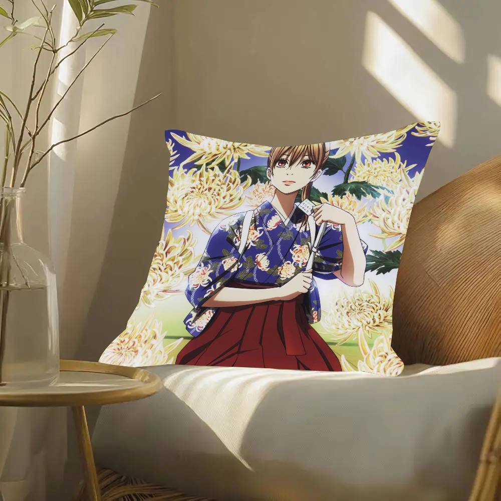 Anime C-Chihayafuru Pillow Case Fashion Square Pillowcase Bedroom Sofa Room Ins Decoration Leisure