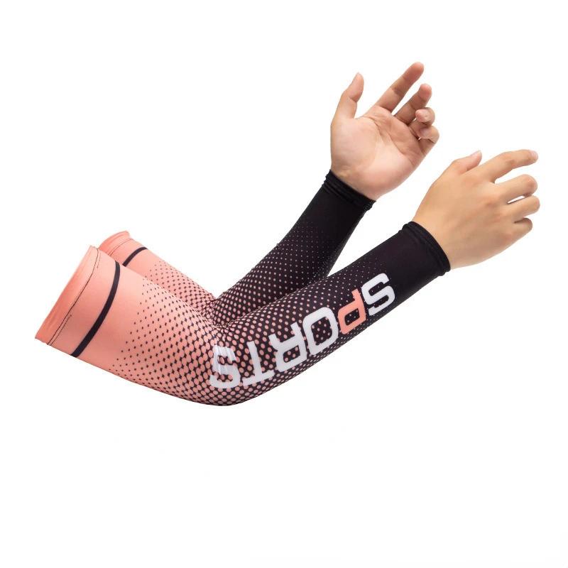 New Ice Silk Sleeve Sunscreen Cuff UV Sun Protection Arm Sleeves  Anti-Slip Men Women Long Gloves Outdoor Cool Sport Cycling