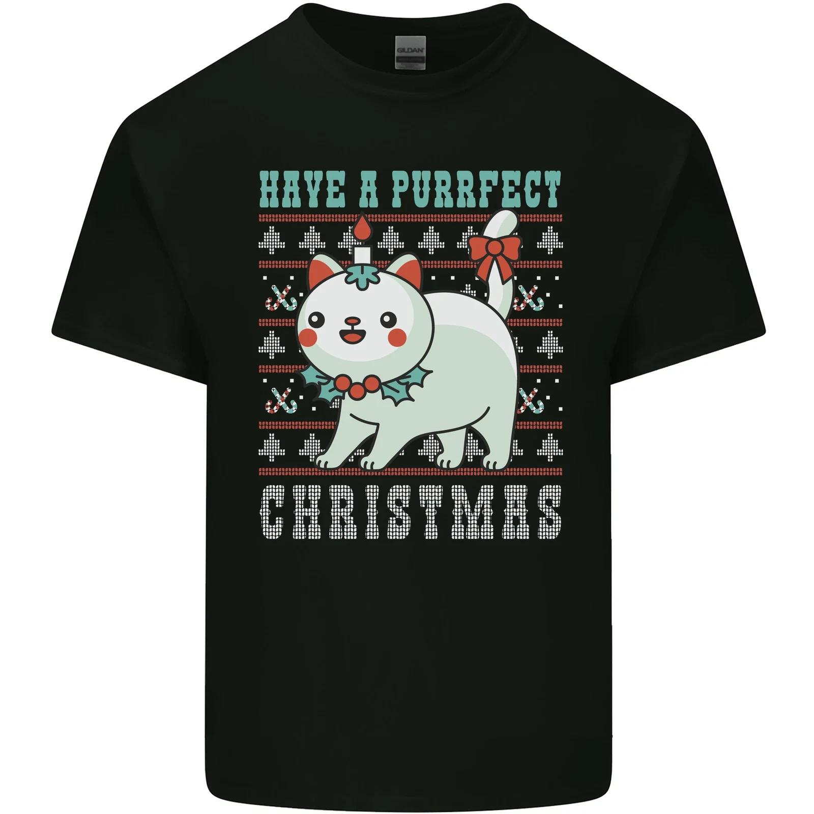 Cats Have a Purrfect Christmas Funny Xmas Kids T-Shirt Childrens S
