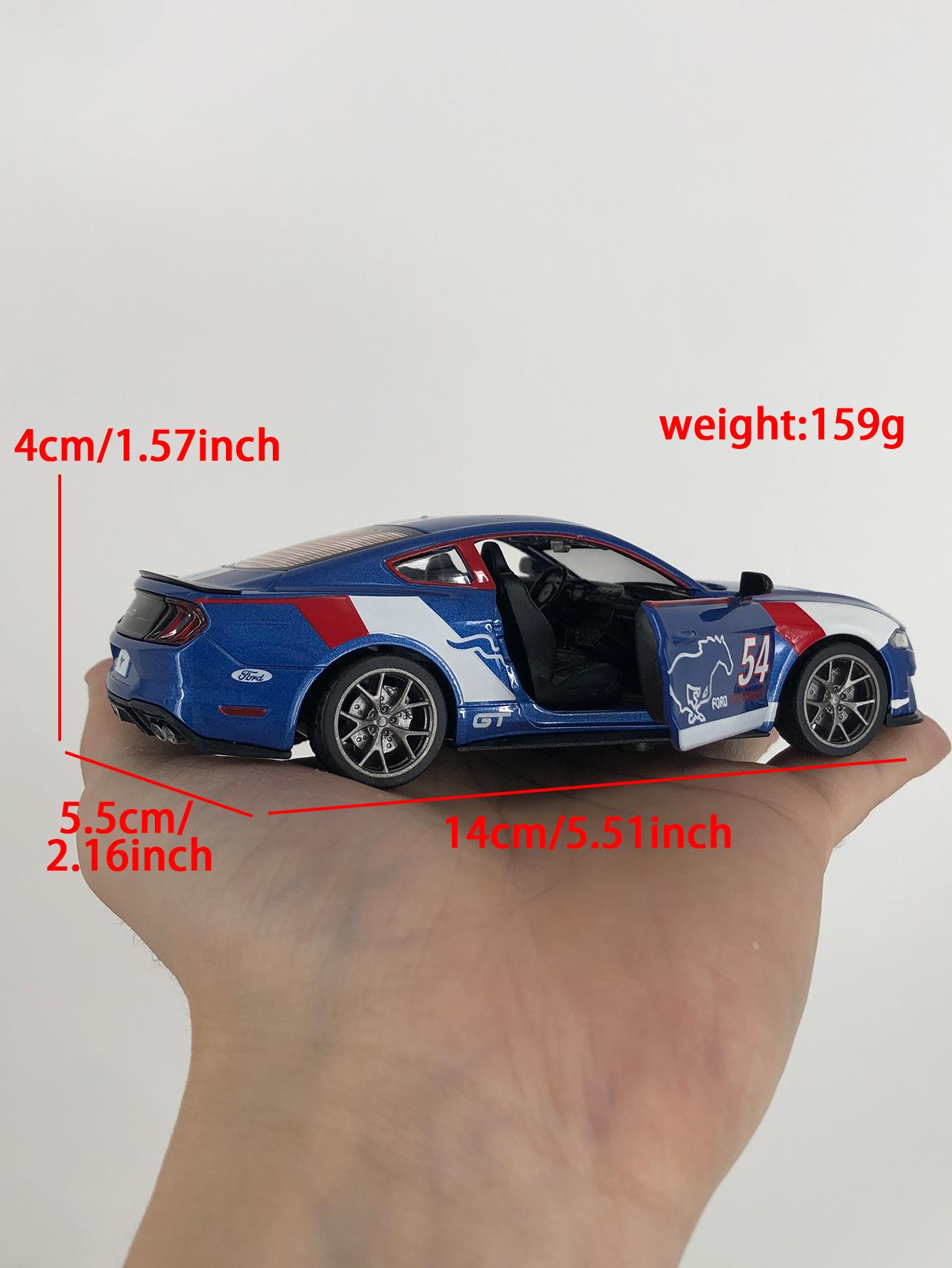 

CCA 1:34 Ford Mustang GT 2018 model car, zinc alloy metal ornament, collectible gift car синій
