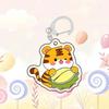 Funny Animal Bag Decoration Pendant Backpack Jewelry Accessories Gift Cartoon Cute Zodiac Keychain Acrylic Pendant Fruit