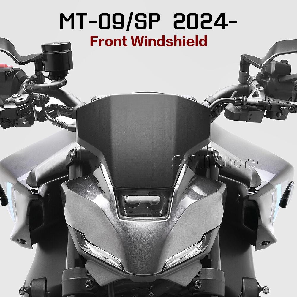 For Yamaha MT09 MT 09 MT-09 SP 2024 2025 Motorcycle Aluminum Sport Windshield Visor Black Silver Windscreen Deflector