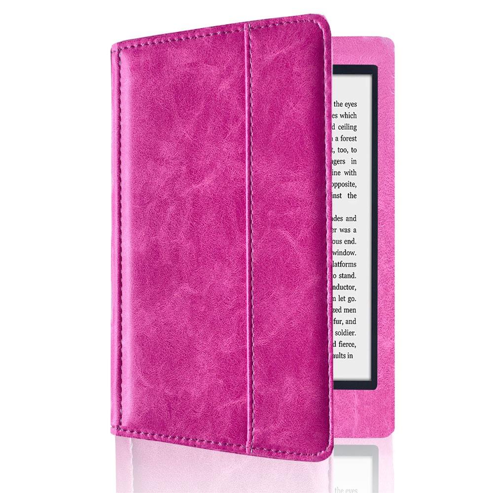 6 Inch E-Reader Case Leather Shell Premium Folio Cover for Kobo Glo