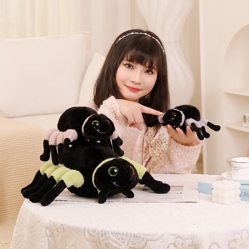 Simulation Big Spider Doll Plush Toy Black Spider Doll Boy Soothing Rag Doll Halloween Gift