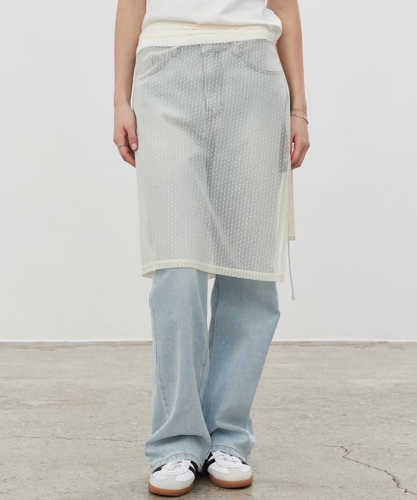 Itove Seoul See-Through Layered Wrap Skirt Cm