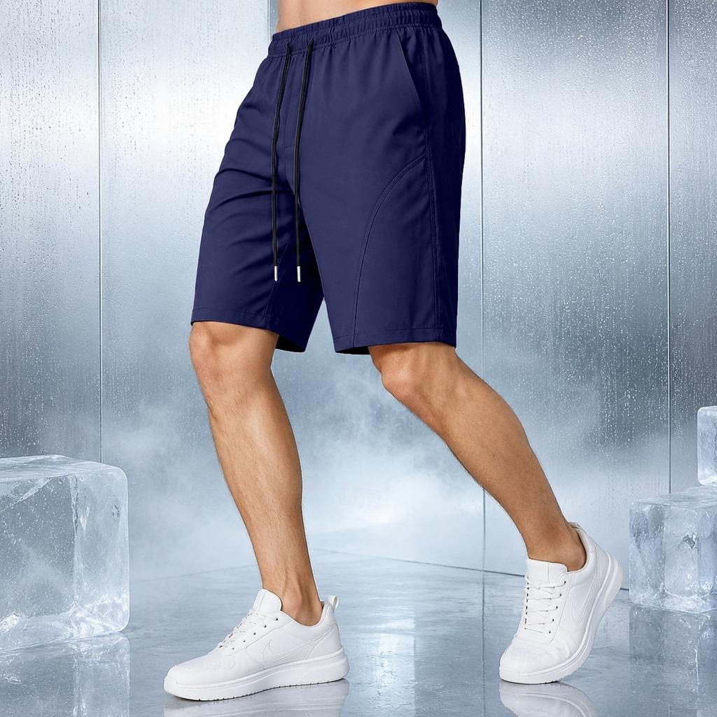 Men's Lightweight, Breathable, Cool-Feeling Shorts - Men's Stretch Waist-Fitting, Quick-Drying Running And Fitness Sports Shorts