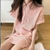 Elegant Summer Waffle Knit Polo Collar Dress - Age-Reducing, Solid Color Short Skirt for Women (2026)