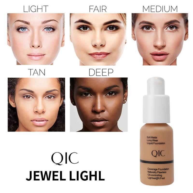 QIC Foundation Waterproof Oil Control Concealer Matte Concealer Foundation Moisturizing BB Cream Foundation