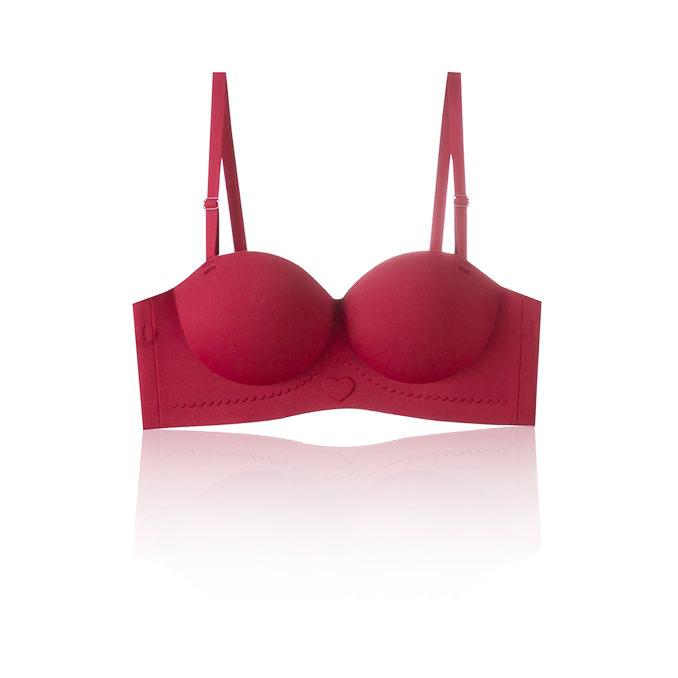 Seamless Lingerie Women's Gathering Top Support No Steel Coil Bra Breast Retraction Anti-sagging Half-cup Bra