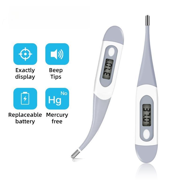 1PC yongrow Digital Oral Thermometer for Baby Kids Adults Fever with Flexible Tip Memory Recall