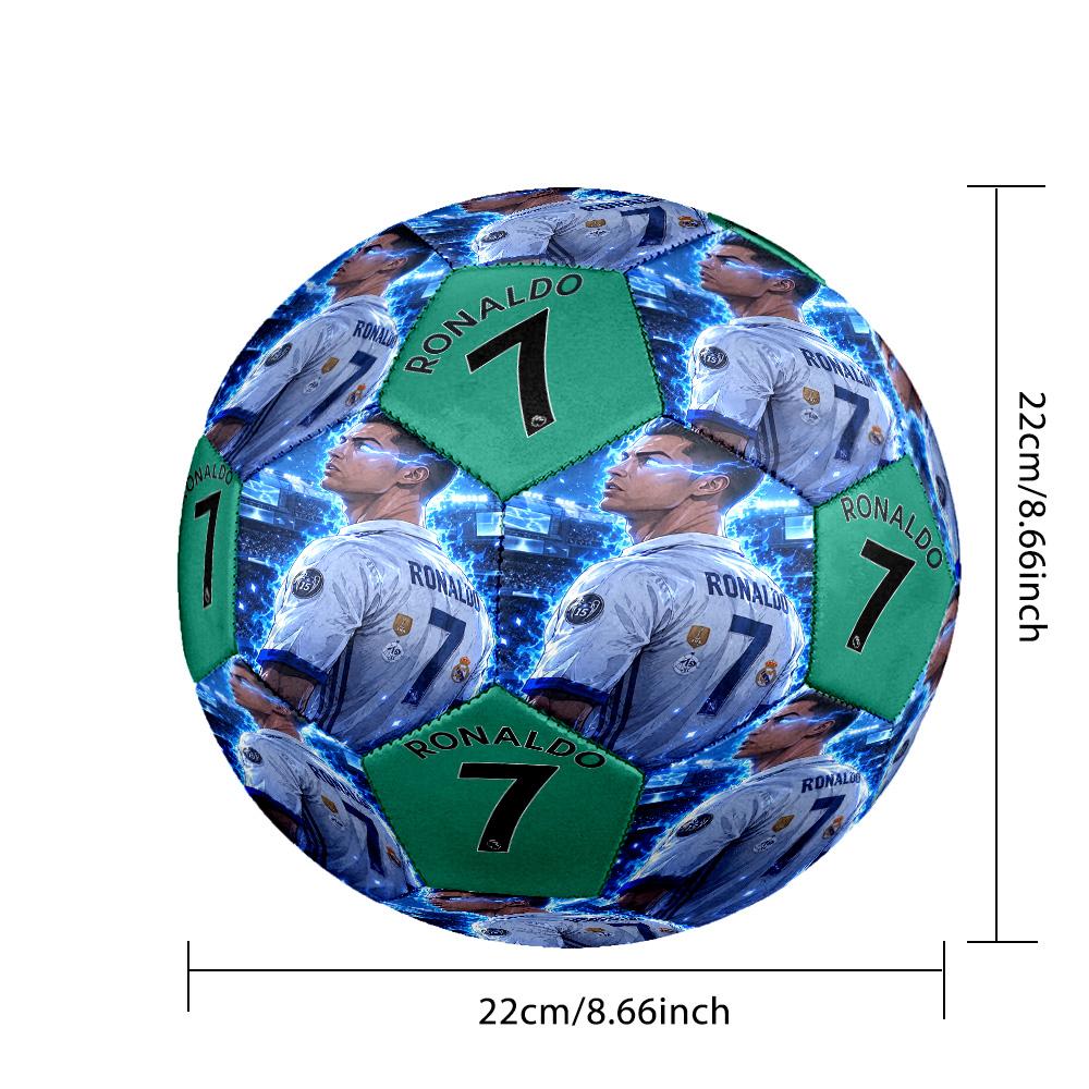 Ronaldo's Evolution Sports Size 5 Soccer Football Machine Sewn Indoor/Outdoor Universal Football Unique Gift for Soccer Lovers