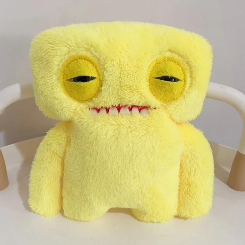 22cm Cartoon Funny Ugly The Block Monster Plushies Rainbow Crazy Rabbit Monster With Tooth Stuffed Monster Peluche Xmas Gifts