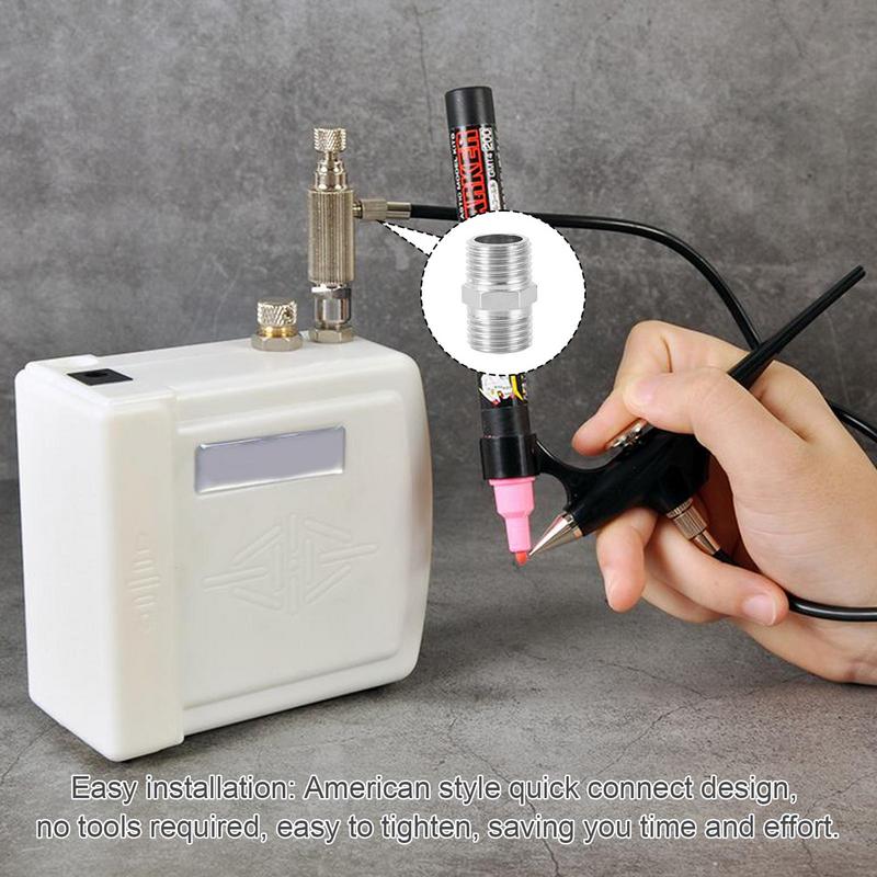 Air Hose Coupler 1/4 1/8 Inch Air Fittings Disconnect Fitting Universal Air Coupler Hose Adapter Quick Connect For Airbrush