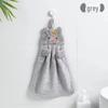 Cute Korean Coral Fleece Piglet Hand Towel for Children Absorbs Water & Doesn't Shed Hair - Perfect As a Face Towel or Small Hanging Towel.