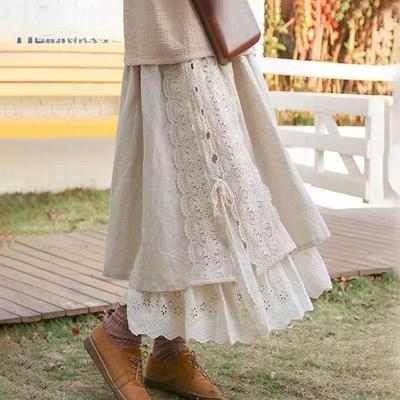 Damen Vintage Bohemia Casual Sommer Frühling Röcke