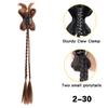 MISS WIG 1pcs Synthetic Long Straight Claw In Braided Ponytail Extension High Temperature Fiber Style Hair Accessories For Women Wear