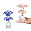 Ornament de lux Crystal Lotus – Sculptură ușoară decorativă pentru sufragerie sau verandă, cadou creativ de aniversare
