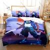 C-CoryxKenshin 3D Print Bedding Set Includes Duvet Cover + 2 Pillowcases Horror Game Samurai Community Bedroom Decor For Fans