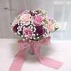 Bridal Bouquet Outdoor Wedding Bridesmaid Bouquet Artificial Rose Flowers for Wedding Ceremony Bridesmaids Anniversary Decor