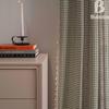 Bu Baba Orange Plaid Tassel Curtains - Semi-Shading, Decorative for Living Room, Bedroom, Kitchen, Balcony