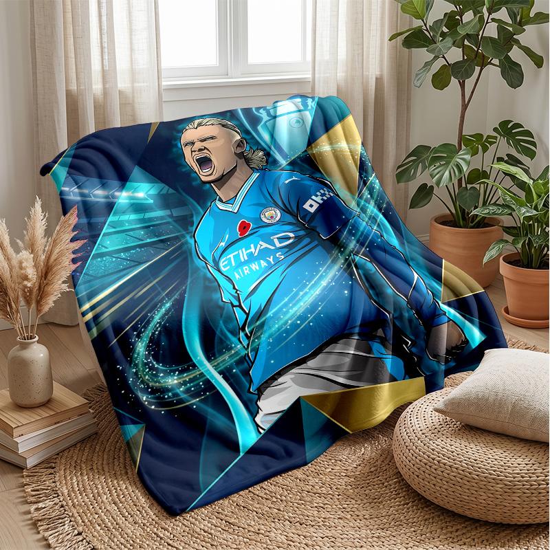 Erling Haaland Soft Flannel Fleece Blanket Lightweight Cozy Warm Throw Blanket For Sofa Bed Home Decor