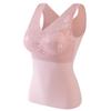 Women Warm Winter Thermal Tank Tops With Bra Padded Soft Thick Fleece Undershirt Stretch Velvet Thermal Vest Singlet Underwear