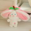 15cm Cute Transforming Fruit Rabbit Plush Doll Bag Keychain Soft Stuffed Animals Pig Monkey Donkey Duck Doll Kid Birthday Gifts