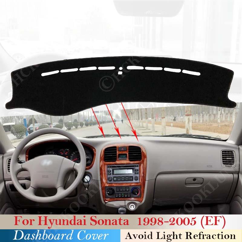

Полиэстер для Sonata EF 1998 ~ 2005 Автомобильная приборная панель солнцезащитный козырек 2004 2003 2002 2001 Защитная крышка приборной панели
