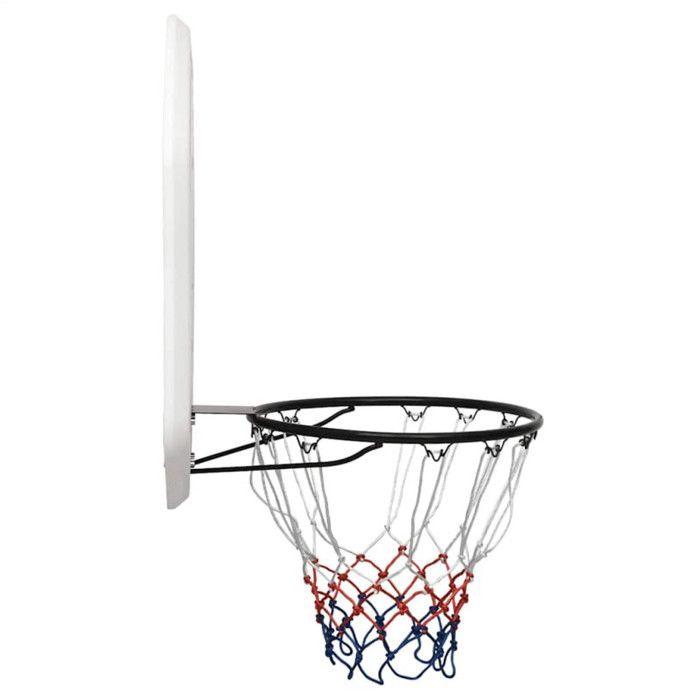 VidaXL Panneau de basket-ball Blanc 109x71x3 cm Polyéthylène, panier de basket-ball,,, panneau arrière 93662