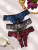 1PCS Lace Thong Women's Tanga Low Waist Sexy Lingeries Transparent Panties Laides T Back Pants Girls Underwear Female Underpants