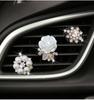 Diamond Flower Pearl Car Vent Air Perfume Clip Freshener Ornaments Decoration