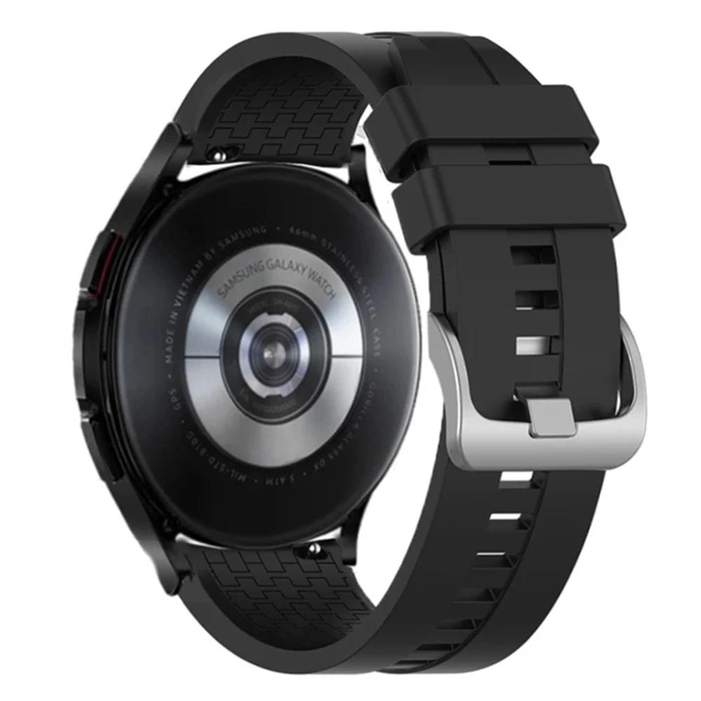 Silicone 20mm 22mm Watch Strap For Samsung Galaxy Watch 7/6/5 Pro 44mm 40mm 4 6 Classic 43mm 47mm Bracelet Sports Band Wristband