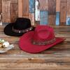 Western Cowboy Hat Summer American Vintage Big Brim Shade Sun Protection Hat Outdoor Hiking Hiking Hat Jazz Hat