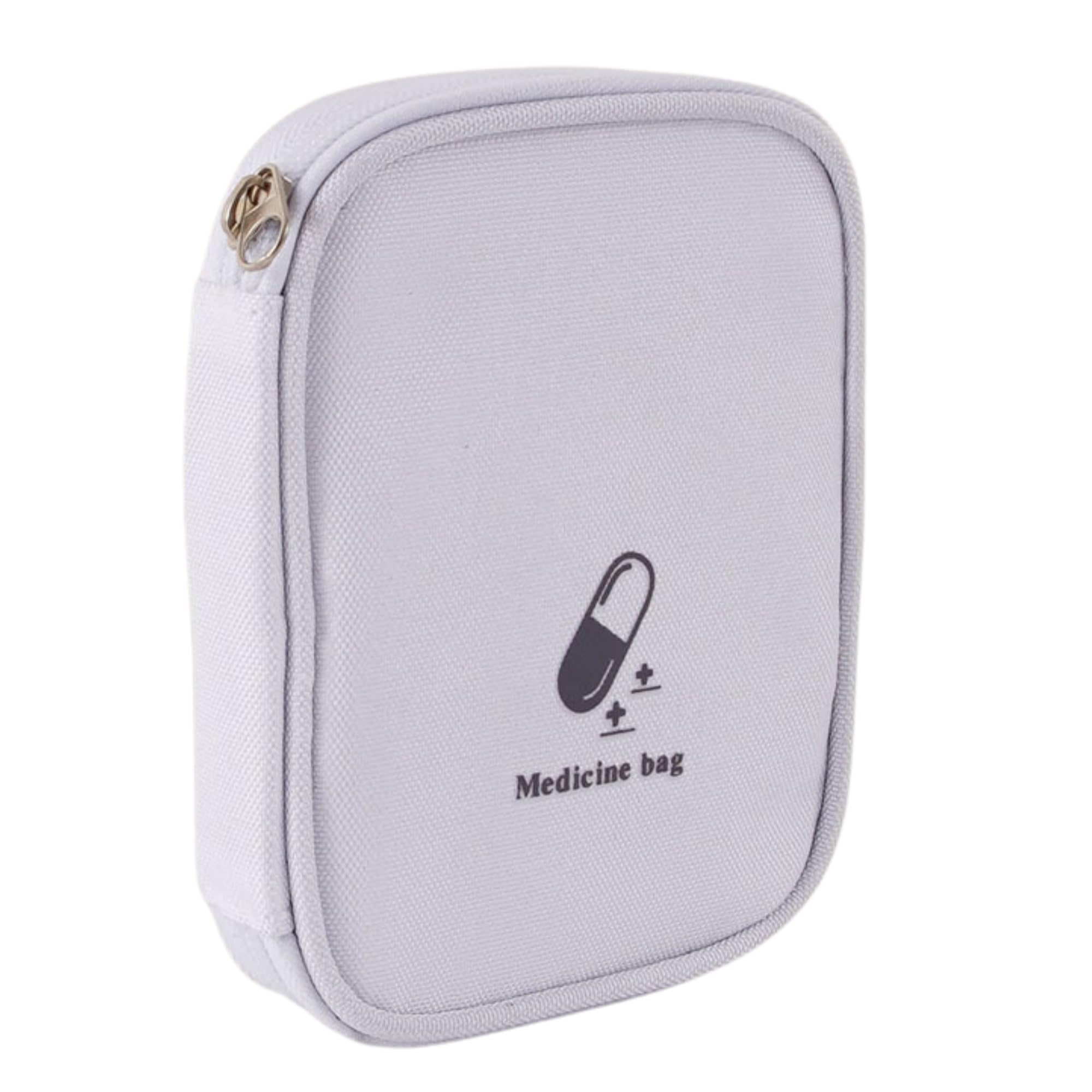 

NASSIA Storage Bag Pouch for Medicines, Small Sachets, and First Aid Kits on the Go, Travel (White)