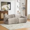 Modular Compression Sofa Made of Chenille Fabric, Filled with 30D High-elastic Foam. Easy To Move with Non-slip Bottom, Ideal for Living Room. Gray